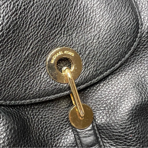 Michael Kors Raven Medium Pebbled Leather Backpack in Black - Picture 3 of 14